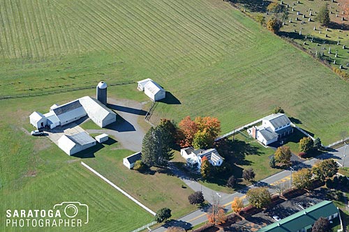 Aerial View Of Farm In Saratoga